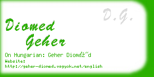 diomed geher business card